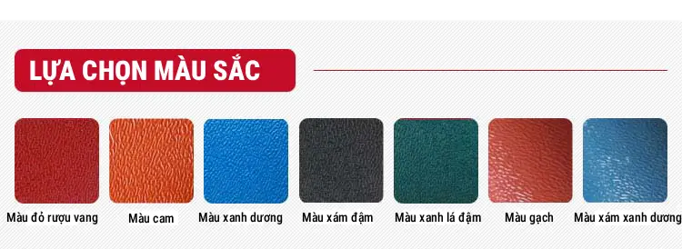 Bảng màu ngói nhựa ASA PVC